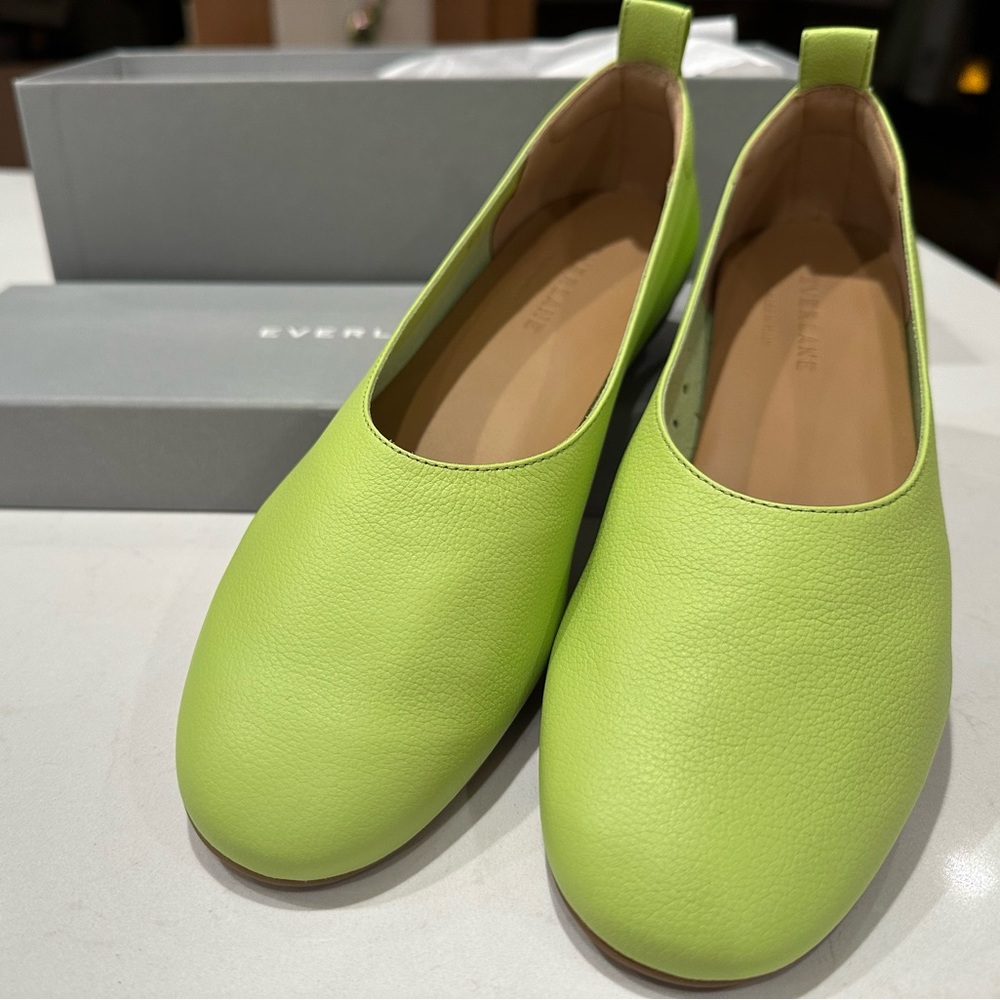 Everlane Italian Leather DayGlove Lime 6.5